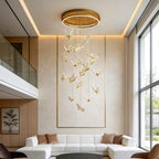 Modern Butterfly Chandelier - Metal and Acrylic Ceiling Light