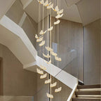 Modern Butterfly Chandelier - Metal and Acrylic Ceiling Light