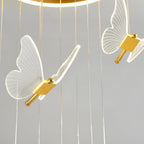 Modern Butterfly Chandelier - Metal and Acrylic Ceiling Light