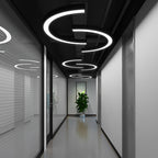 Set of 2 C-Shaped Pendant Lights - Minimalist Arc Design for Modern Spaces