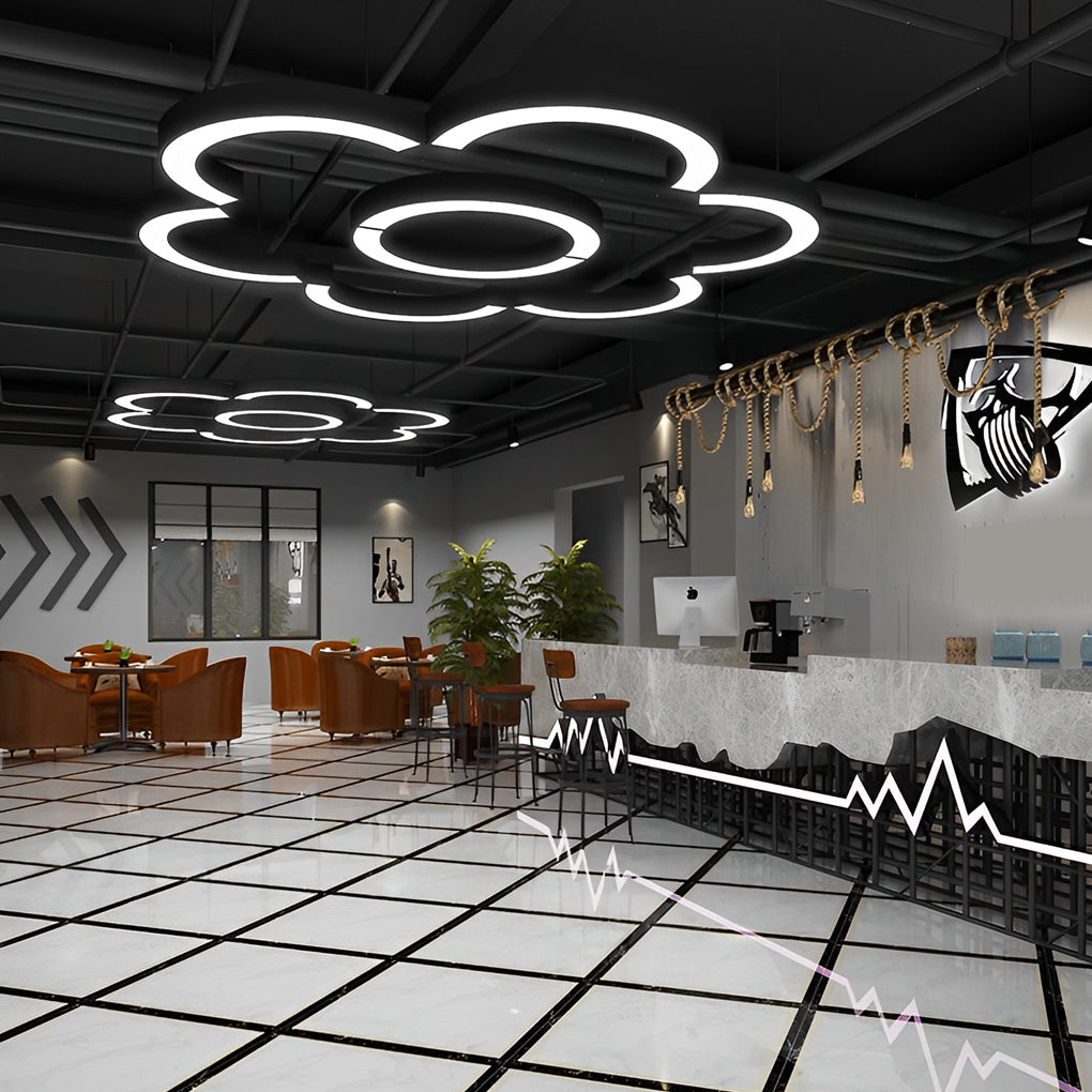 Set of 2 C-Shaped Pendant Lights - Minimalist Arc Design for Modern Spaces