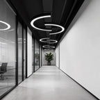 Set of 2 C-Shaped Pendant Lights - Minimalist Arc Design for Modern Spaces