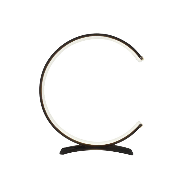 Modern C-Shaped Touch-Control LED Table Lamp