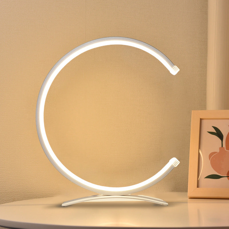 Modern C-Shaped Touch-Control LED Table Lamp