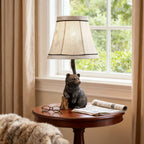 Elegant Bear Resin Table Lamp - European-Style Decorative Light