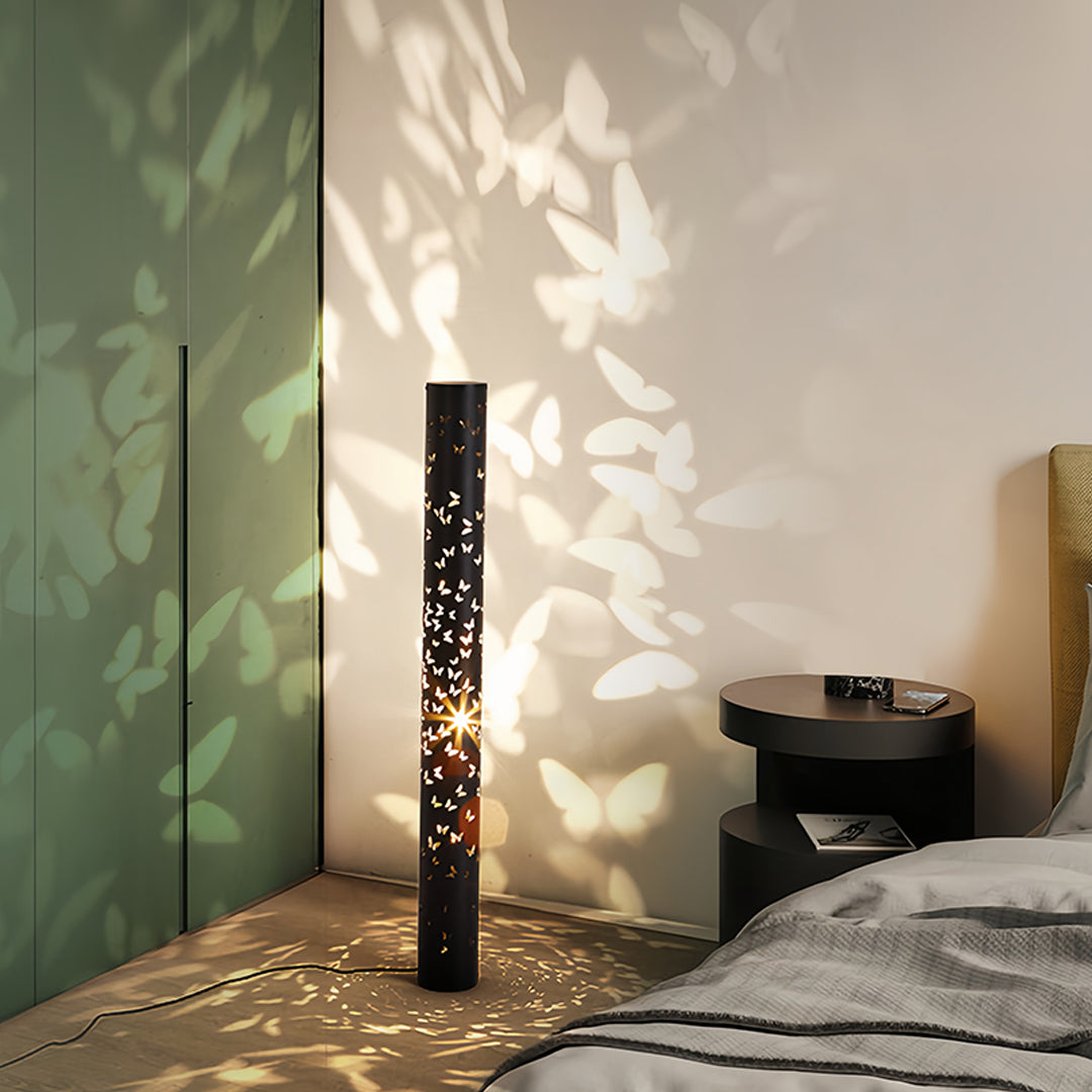 Butterfly Ambient Projector Floor Lamp - Decorative Column Design