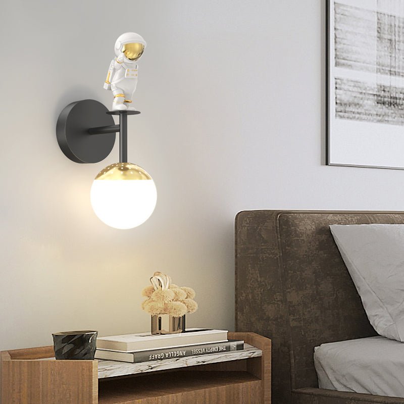 Modern Cartoon Astronaut LED Wall Sconces with 3-Step Dimming