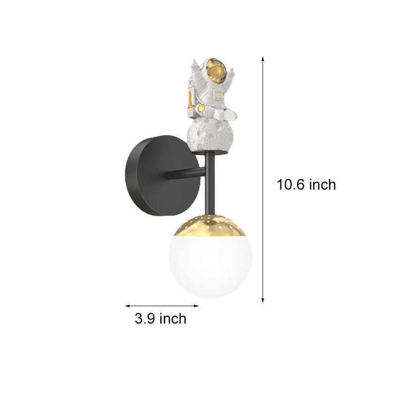 Modern Cartoon Astronaut LED Wall Sconces with 3-Step Dimming