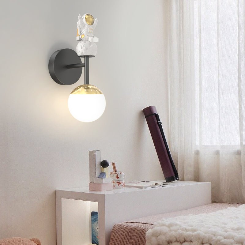 Modern Cartoon Astronaut LED Wall Sconces with 3-Step Dimming
