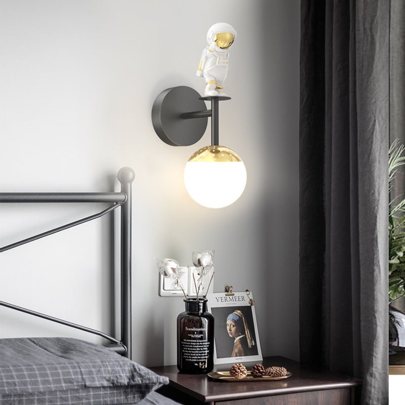 Modern Cartoon Astronaut LED Wall Sconces with 3-Step Dimming
