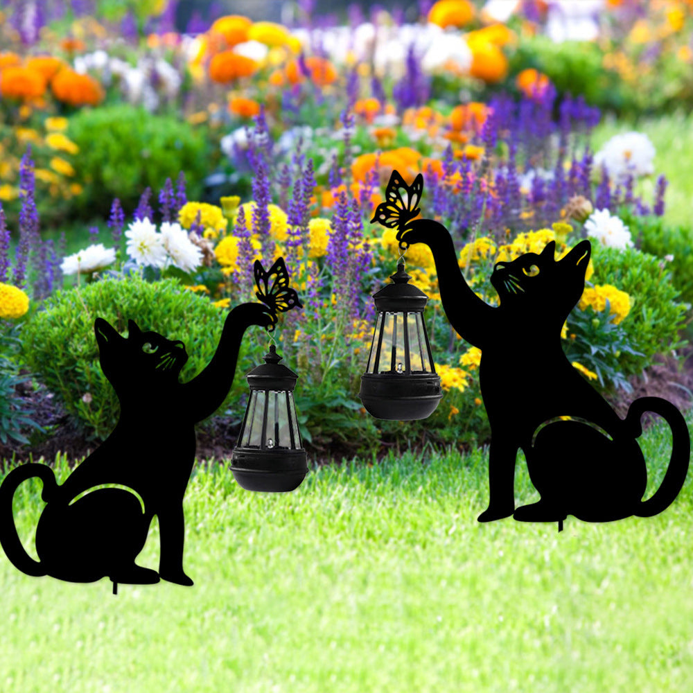 Premium Cat Silhouette Waterproof Solar LED Light