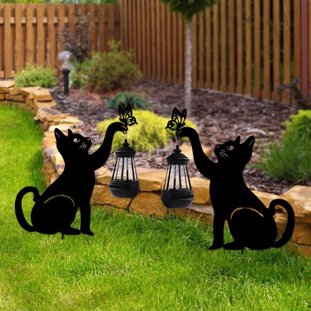 Premium Cat Silhouette Waterproof Solar LED Light