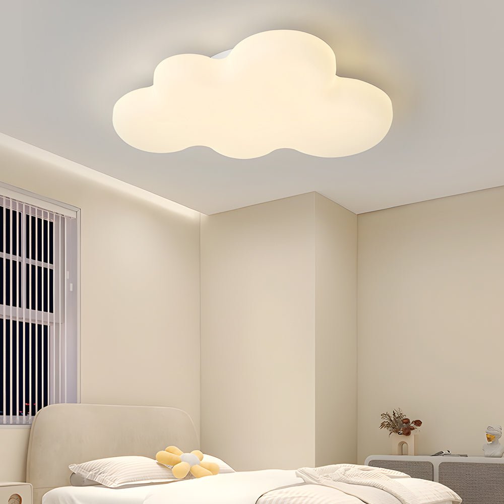 Modern Off-White LED Flush Mount Ceiling Cloud Light
