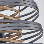 Black Iron Cage Drum Pendant Light - Round Ceiling Fixture