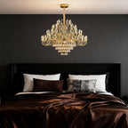 Luxury Gold Crystal LED Chandelier - Elegant Ceiling Light