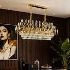 Luxury Gold Crystal LED Chandelier - Elegant Ceiling Light