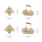 Luxury Gold Crystal LED Chandelier - Elegant Ceiling Light
