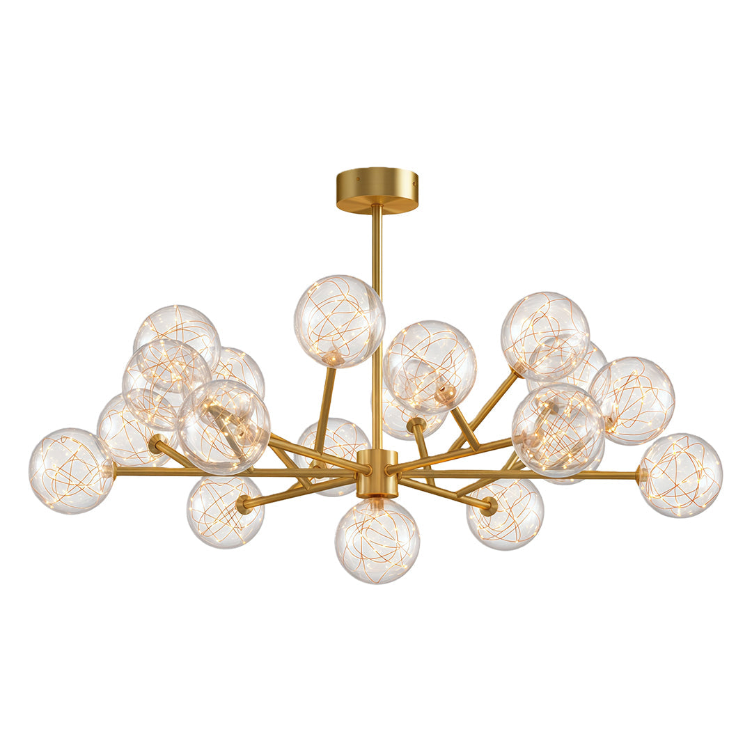 Contemporary Glass Globe Chandelier - Starry Sky Ceiling Light