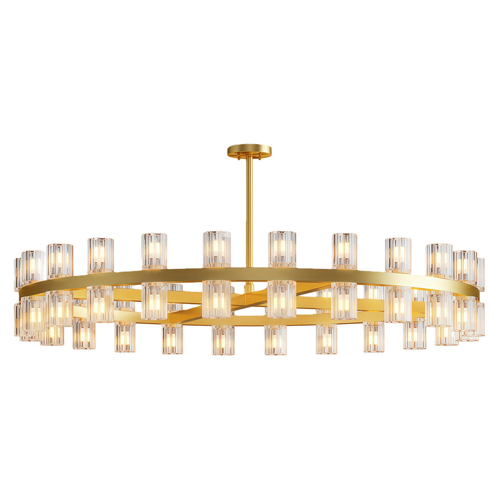 Premium Crystal Chandelier with Copper Ceiling Fixture