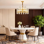 Modern Brass and Glass Chandelier Ceiling Light