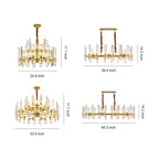 Modern Brass and Glass Chandelier Ceiling Light