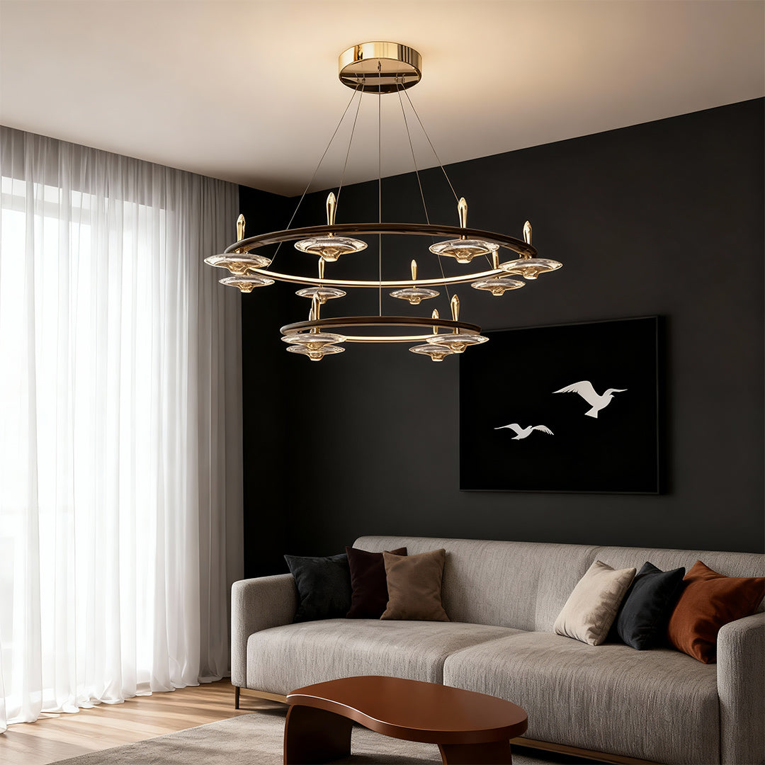 Luxury Round Crystal Chandelier Ceiling Light