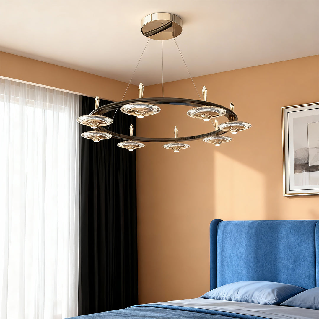 Luxury Round Crystal Chandelier Ceiling Light