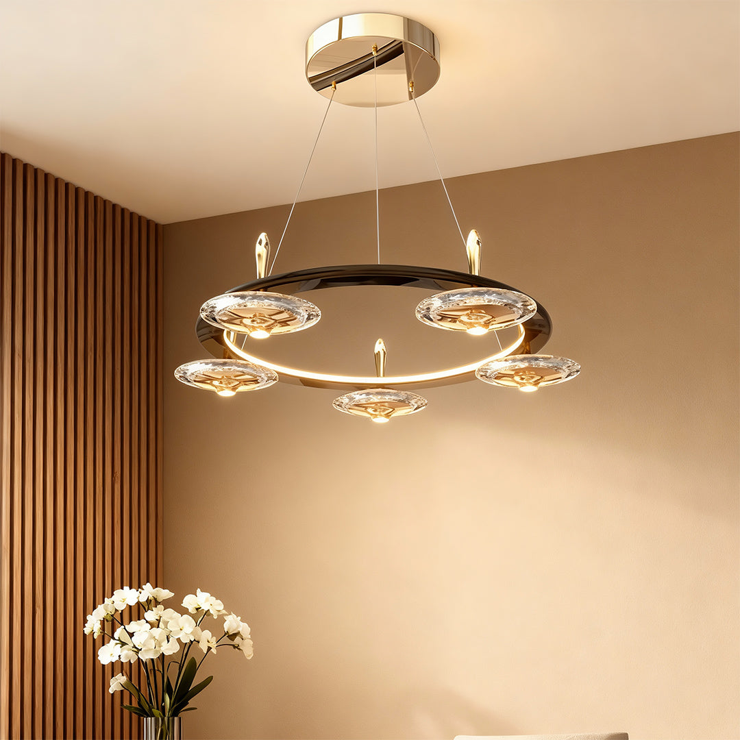 Luxury Round Crystal Chandelier Ceiling Light