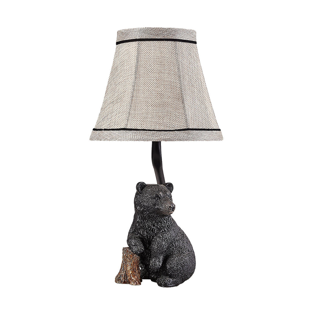 Elegant Bear Resin Table Lamp - European-Style Decorative Light