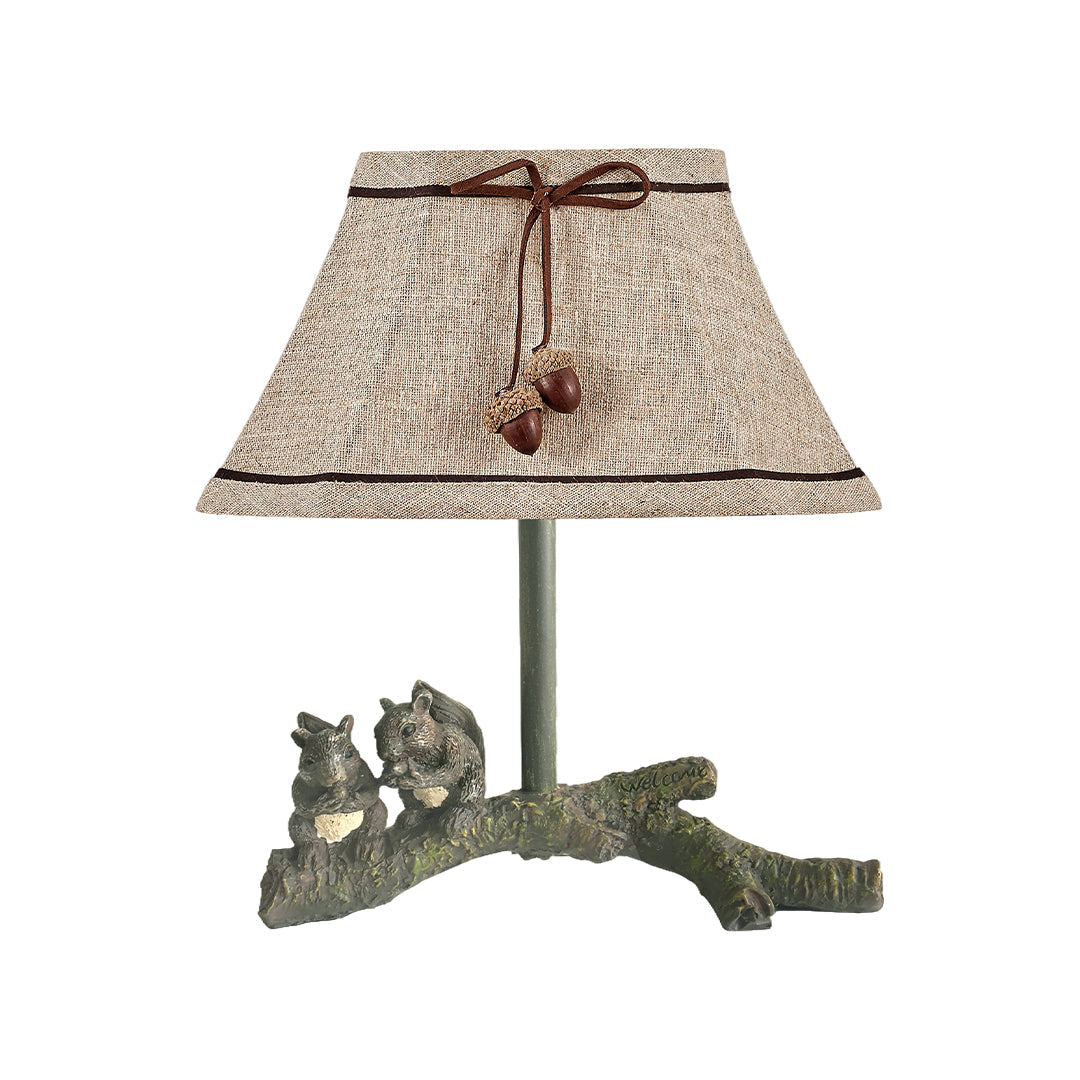 French Style Squirrel Resin Table Lamp - Decorative Atmosphere Lighting