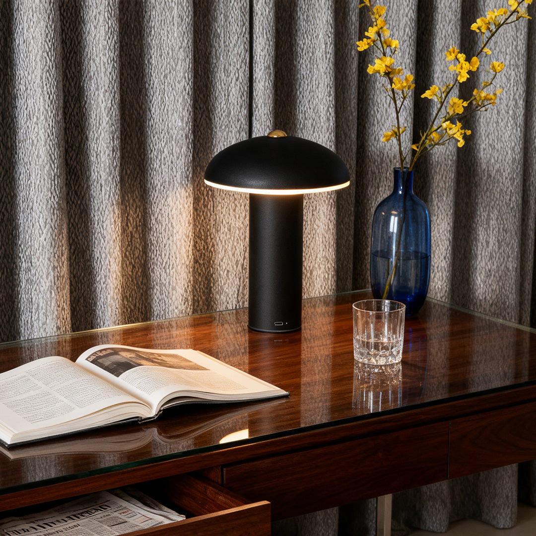 Dimmable LED Table Lamp - Elegant Iron and Acrylic Design