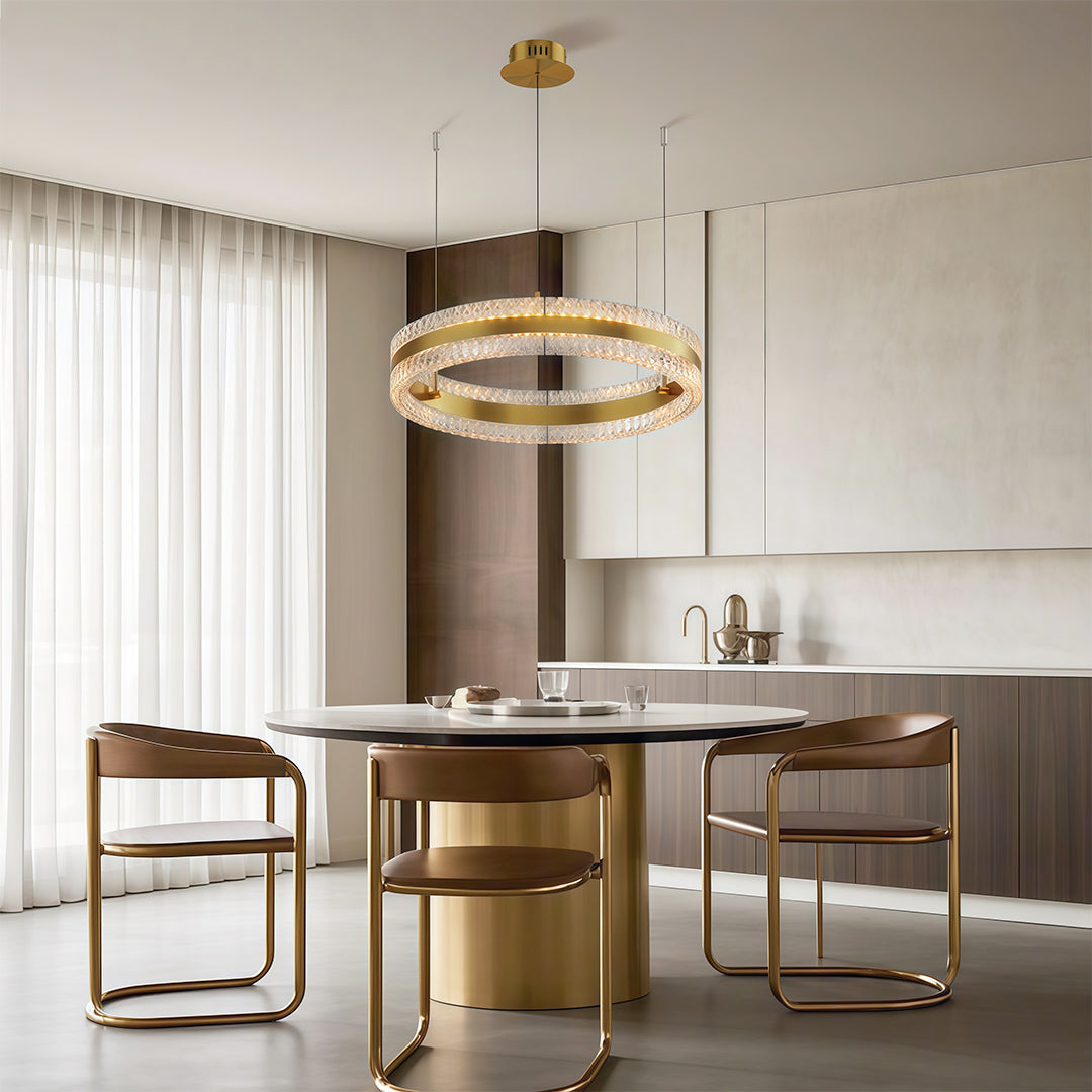 Minimalist Luxury Circular Chandelier - Modern Ceiling Light