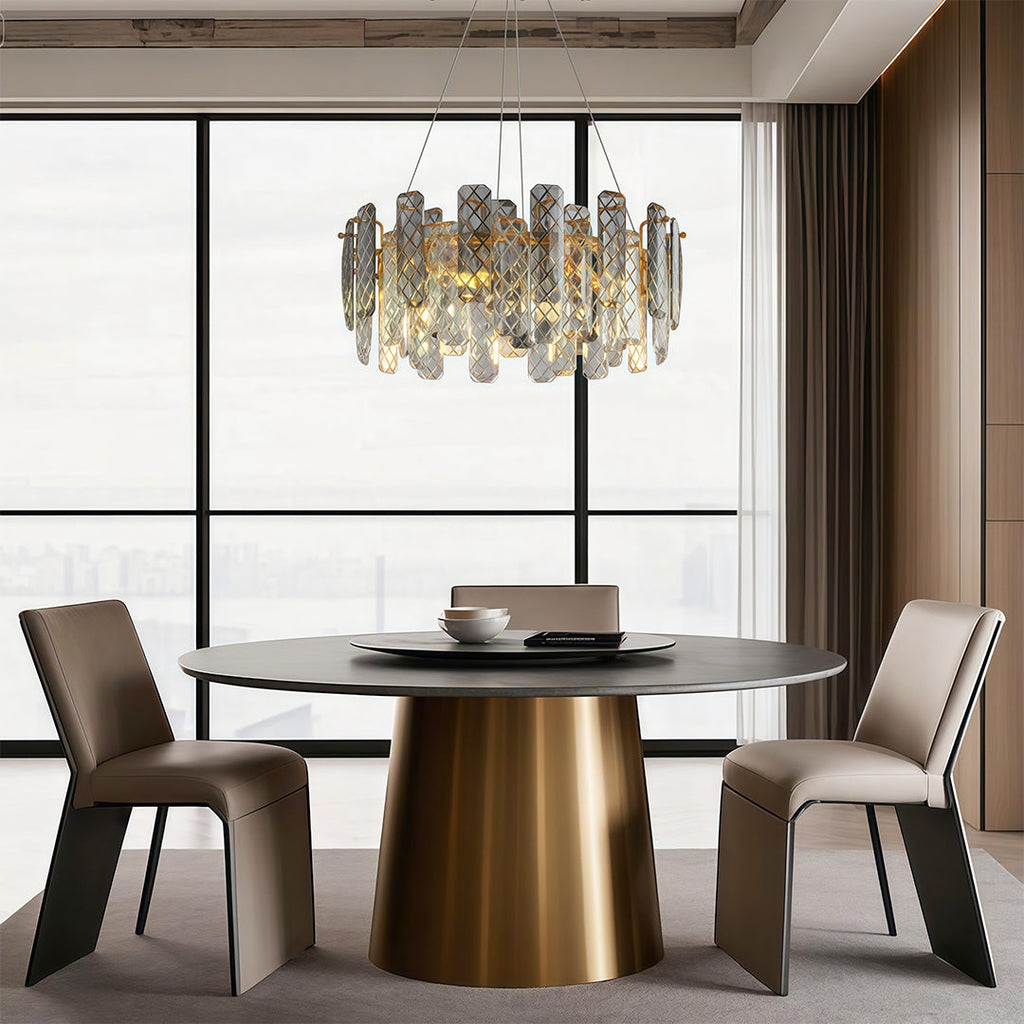 Modern Crystal Ceiling Light with Eye Protection