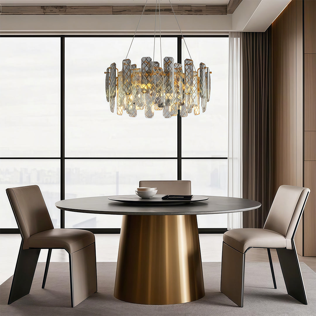 Modern Crystal Ceiling Light with Eye Protection