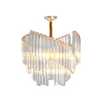 Luxury Vintage Crystal Copper Ceiling Chandelier