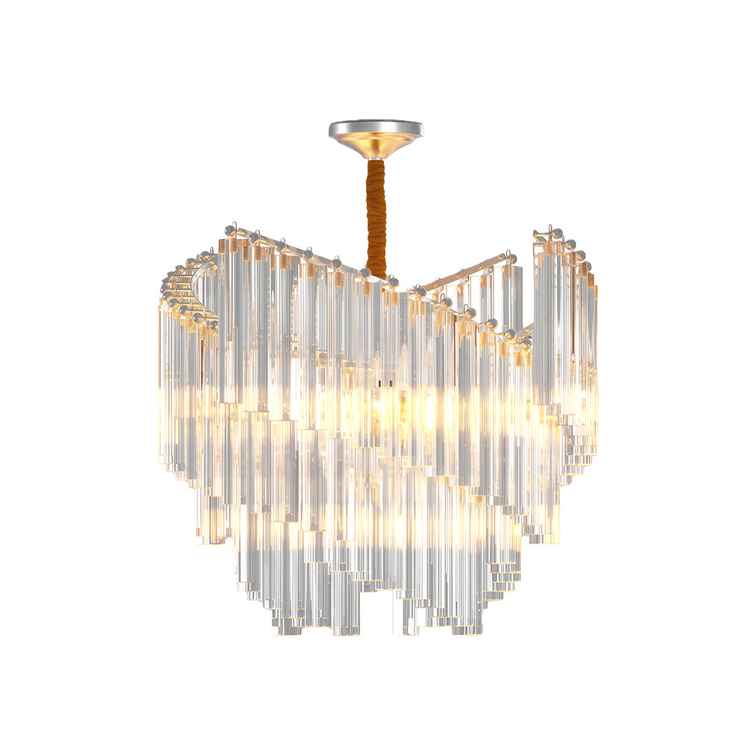 Luxury Vintage Crystal Copper Ceiling Chandelier