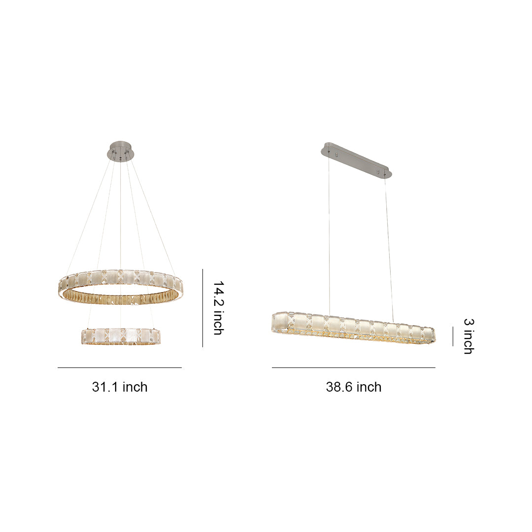 Italian Luxury Crystal Chrome Chandelier Ceiling Light