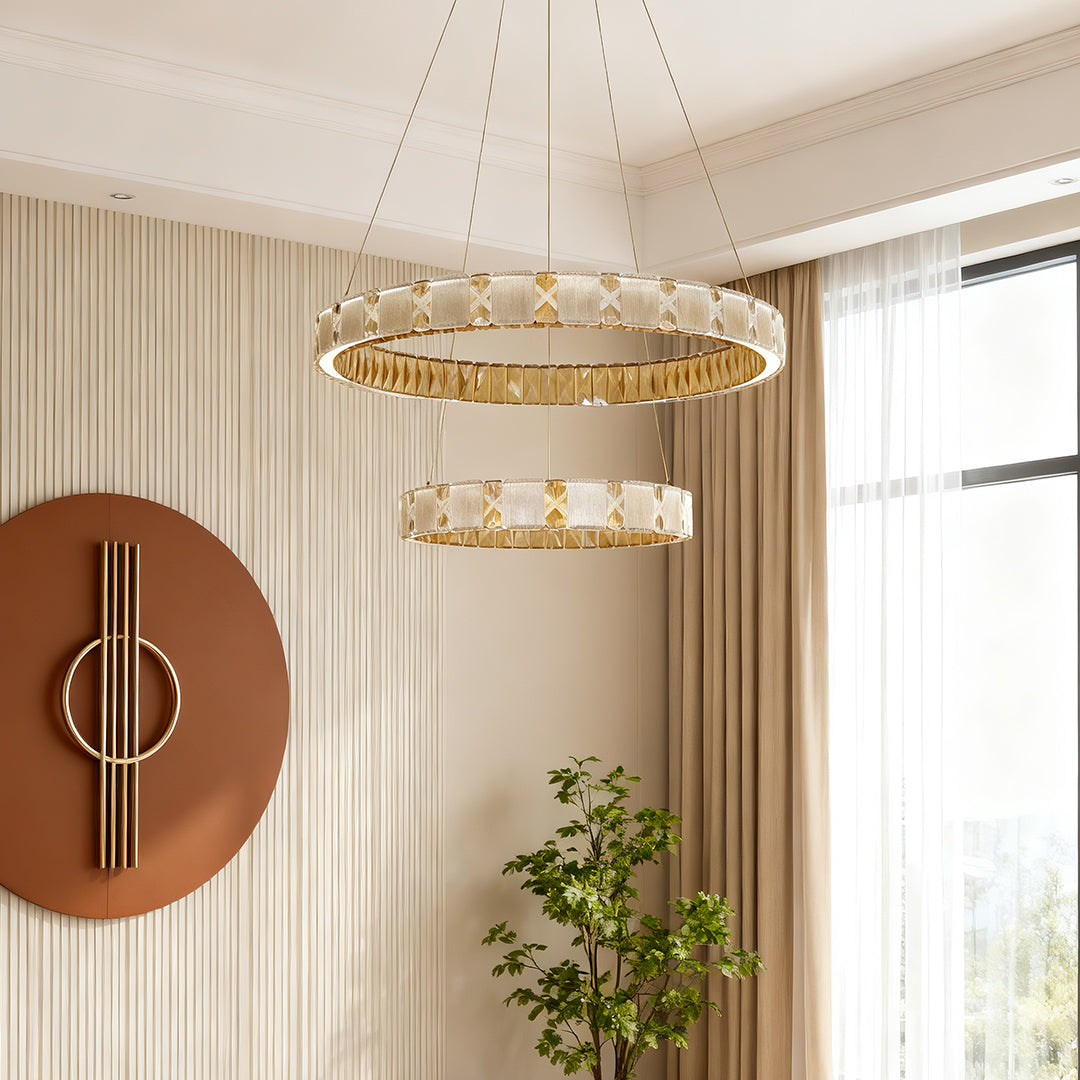 Italian Luxury Crystal Chrome Chandelier Ceiling Light