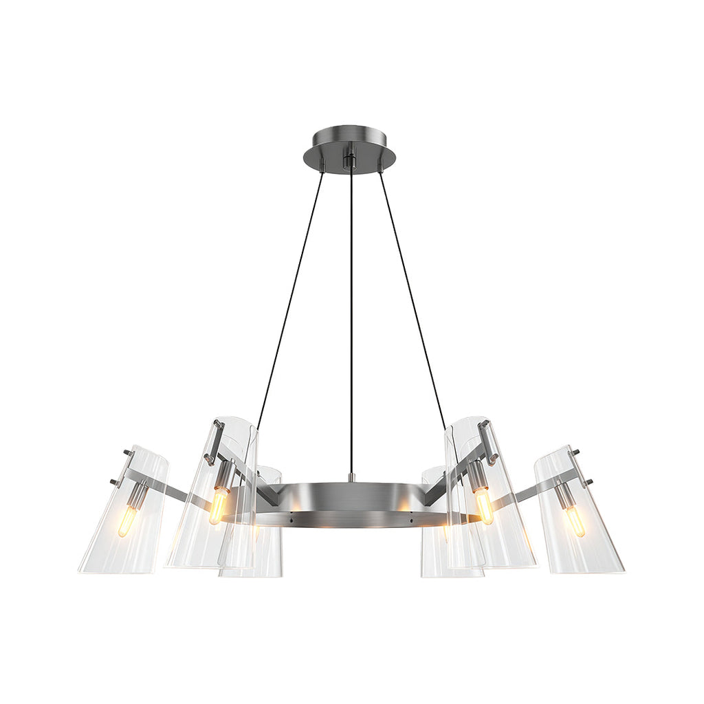 Modern Copper Chandelier - Elegant Ceiling Light Fixture
