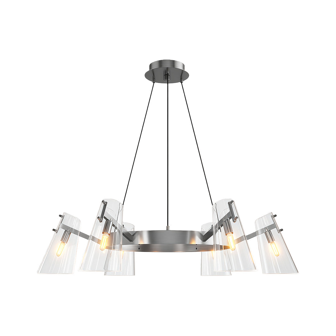 Modern Copper Chandelier - Elegant Ceiling Light Fixture