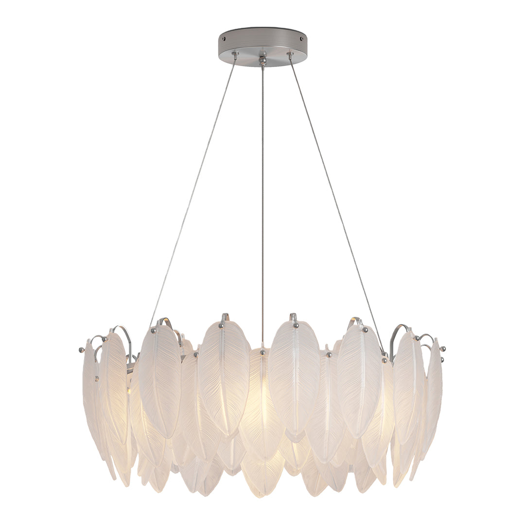 Modern Luxury Glass Feather Chandelier Ceiling Light