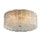 Luxury Copper Glass Flush Mount Ceiling Light