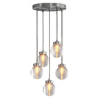 Luxury Copper and Glass Chandelier - Modern Ceiling Light