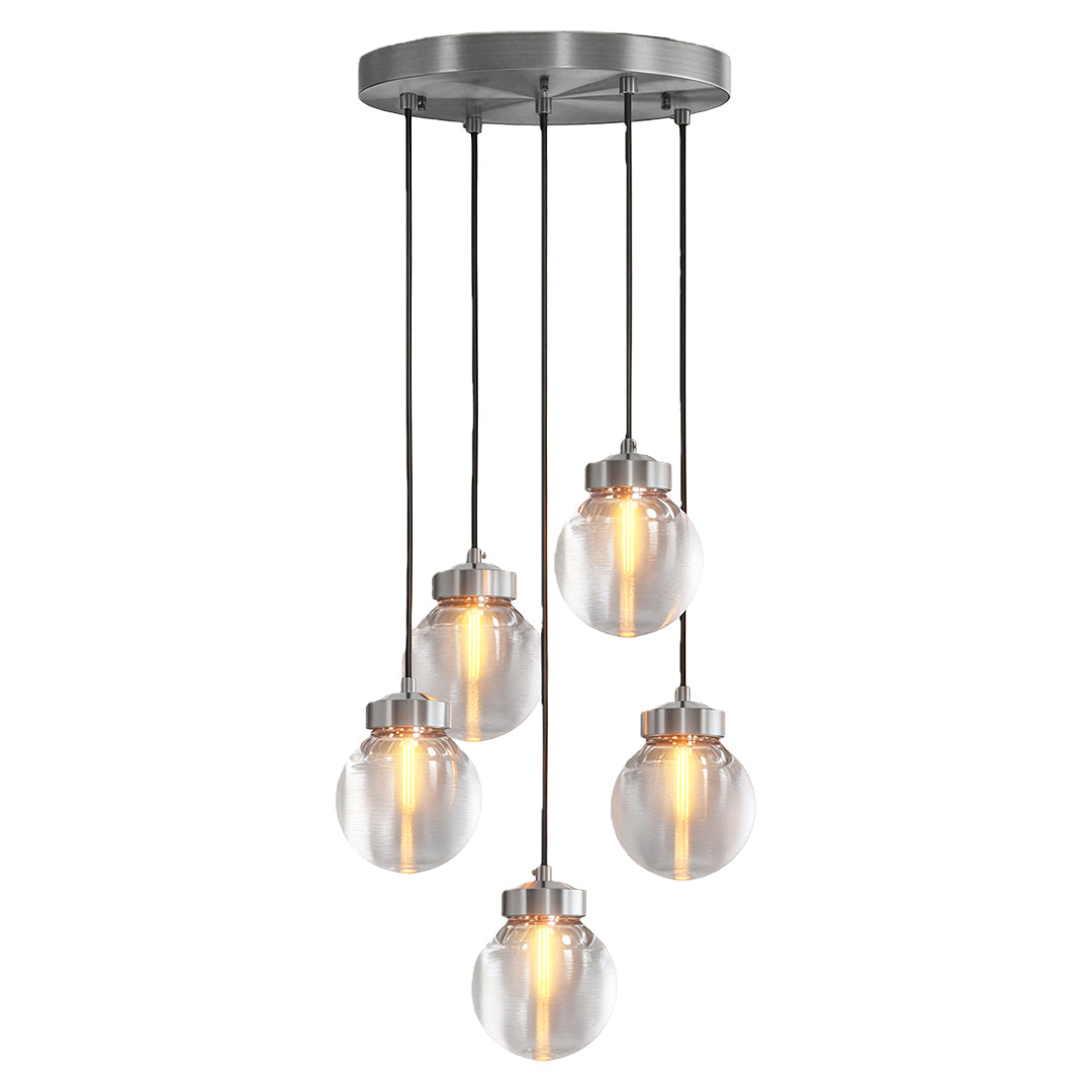 Luxury Copper and Glass Chandelier - Modern Ceiling Light