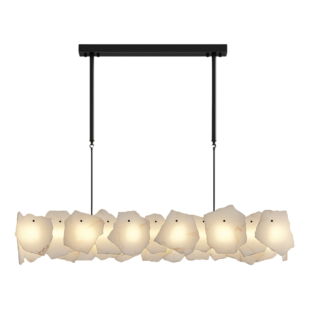 Premium LED Cloud Stone Chandelier with Full Copper Ceiling Fixture