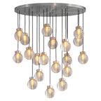 Luxury Copper and Glass Chandelier - Modern Ceiling Light