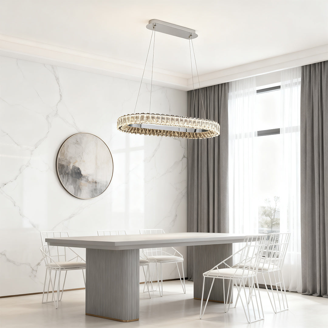 Minimalist Luxury Circle Chandelier - Elegant Ring Ceiling Light