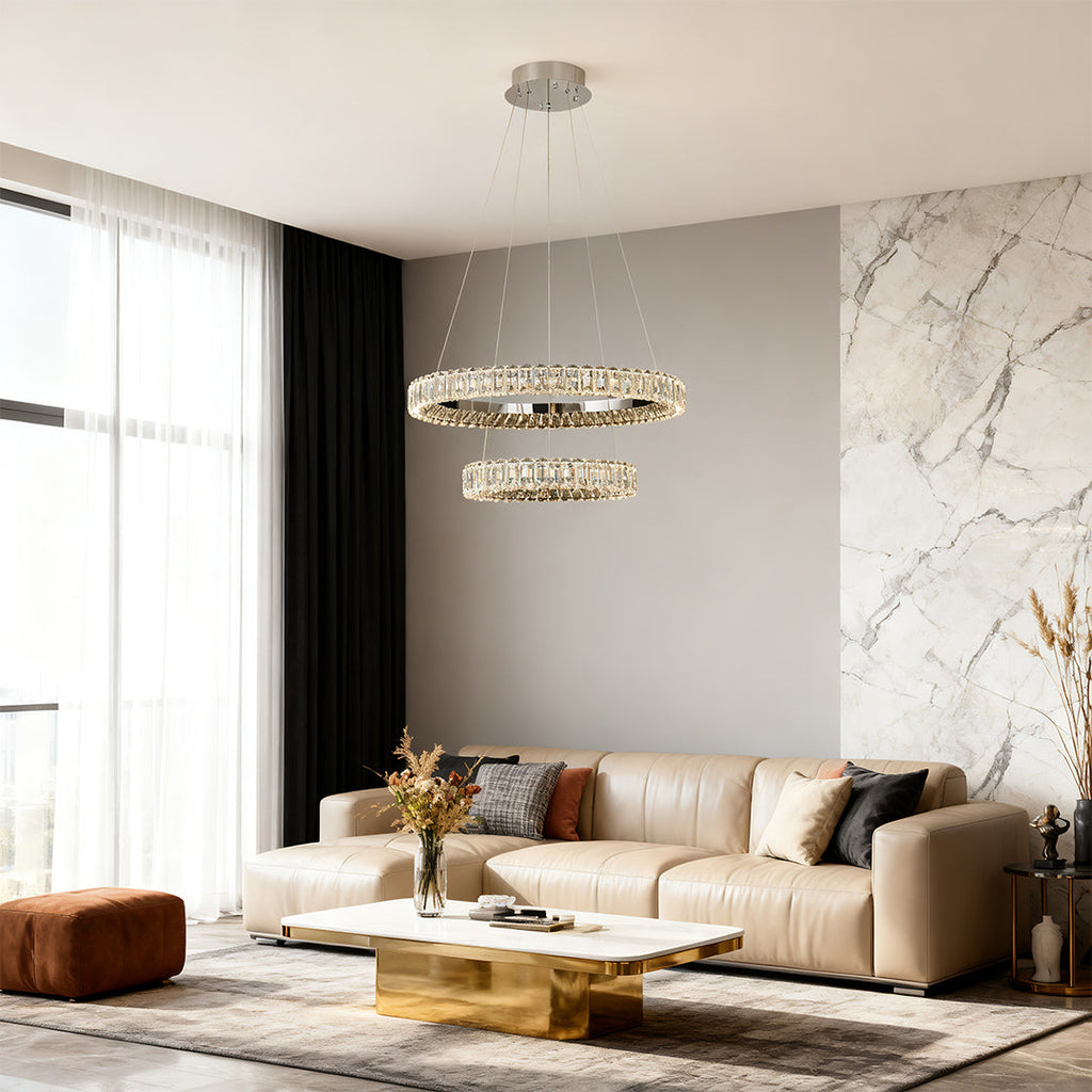 Minimalist Luxury Circle Chandelier - Elegant Ring Ceiling Light