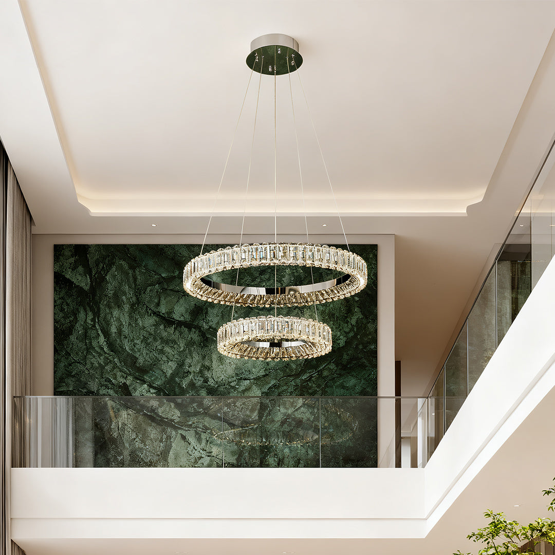 Minimalist Luxury Circle Chandelier - Elegant Ring Ceiling Light