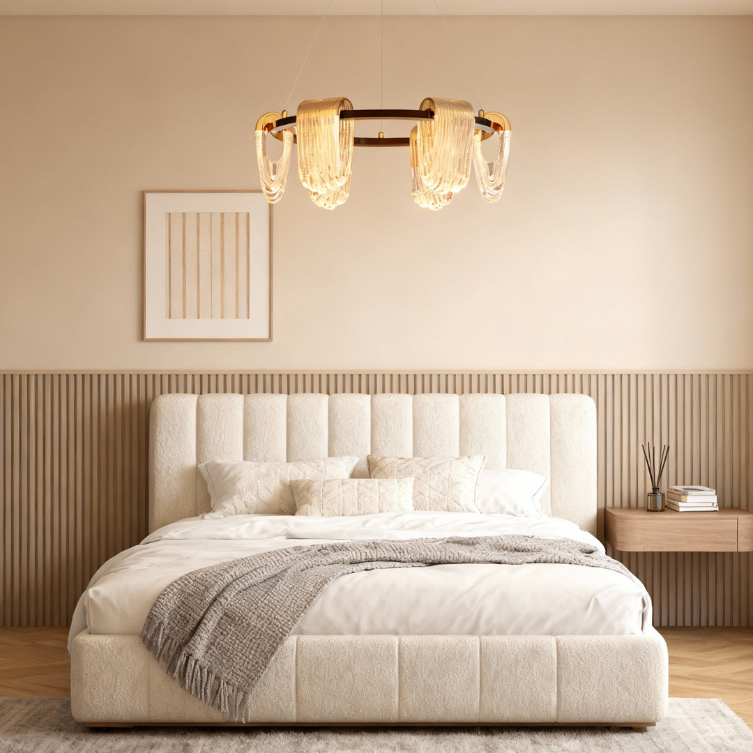 Modern Minimalist Circular Metal Chandelier Ceiling Light
